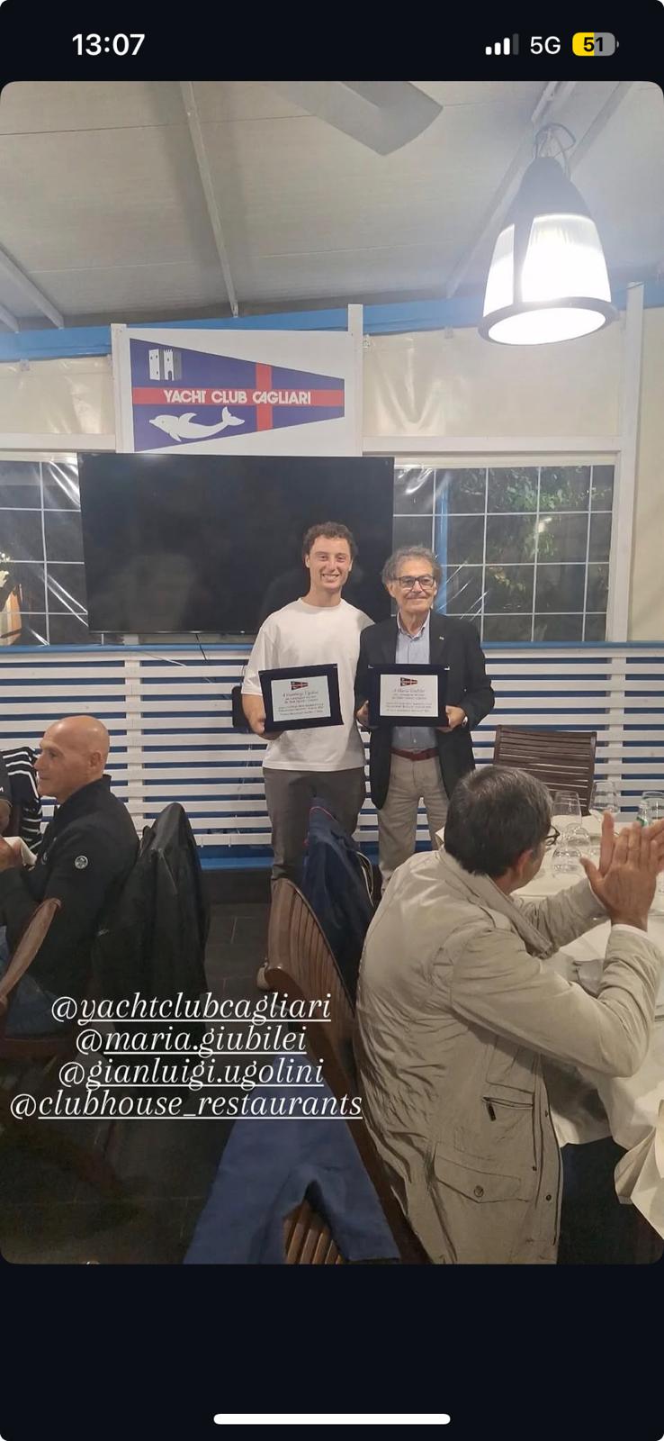 Consegna della targa allo Yacht Club Cagliari